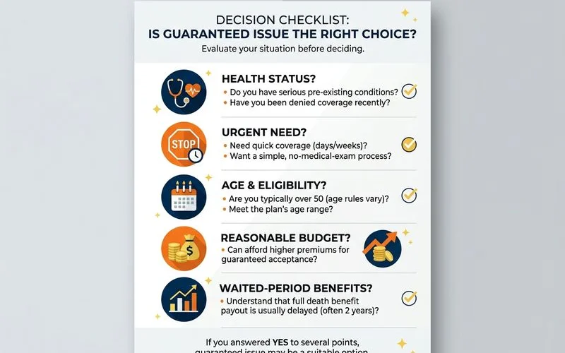 Decision checklist for whether guaranteed issue is right for me