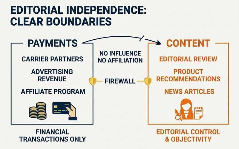 Editorial independence graphic