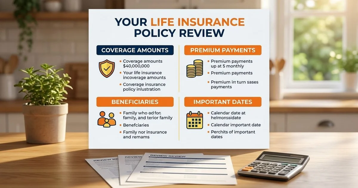 Senior at home during a summer afternoon reviewing insurance materials