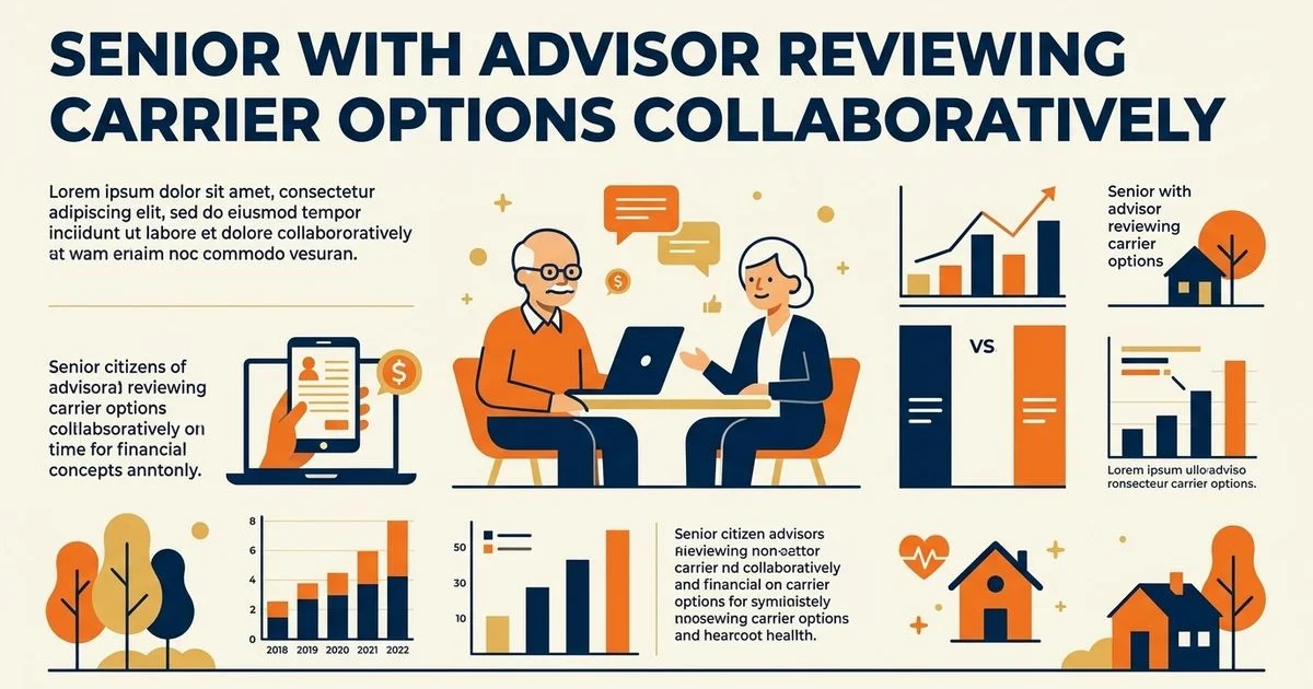 Senior with an advisor reviewing carrier options collaboratively